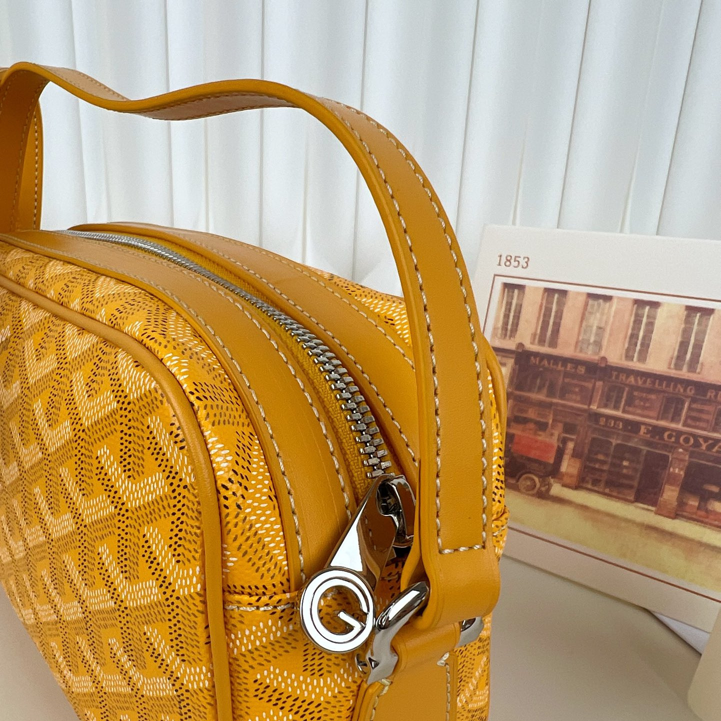 高仿Goyard*CAPVEP8相機郵差包黃色小號免檢版