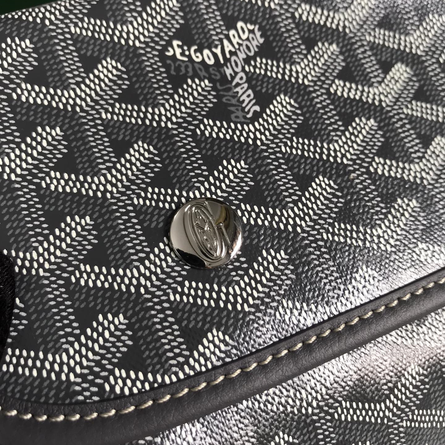 高仿Goyard*STLEGE4折疊雙肩背囊中號灰色免檢版