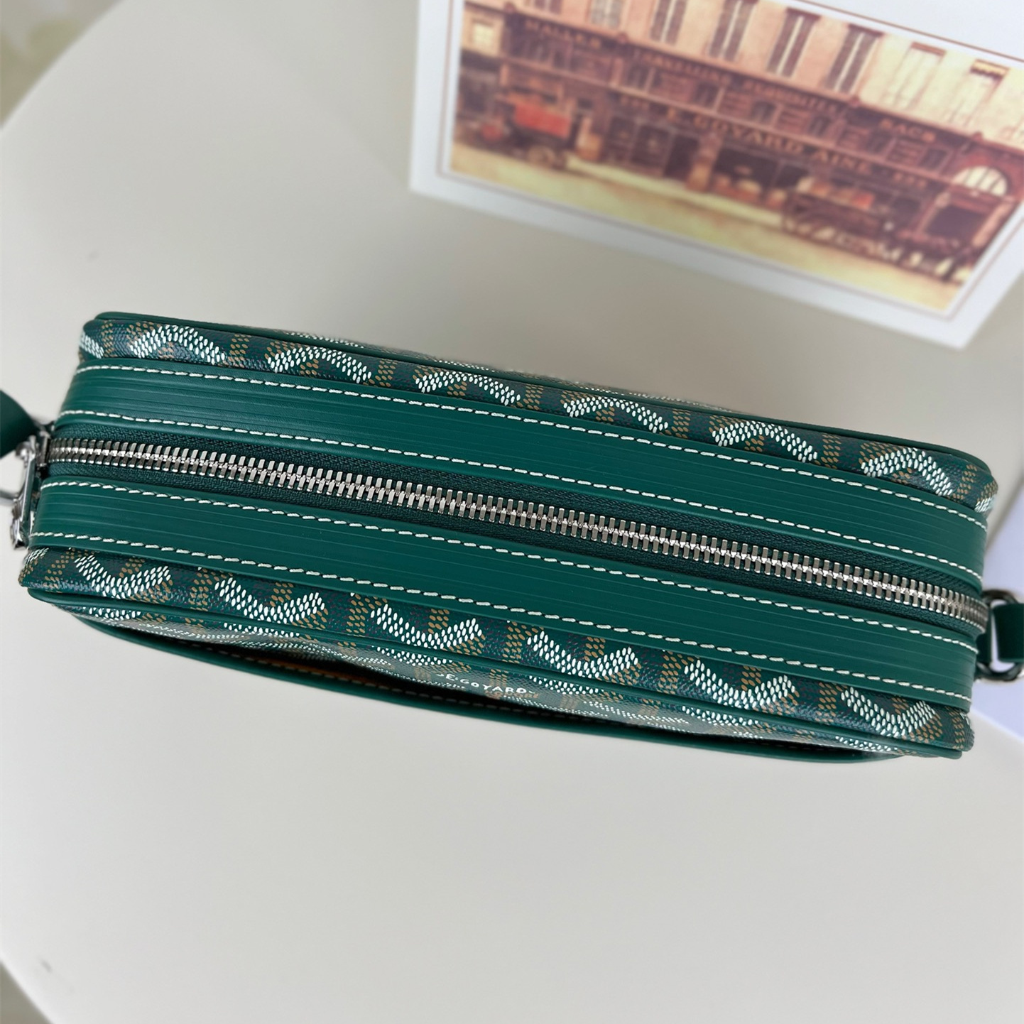 高仿Goyard*CAPVEP3相機郵差包綠色小號免檢版