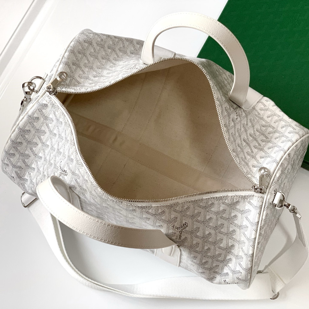 高仿Goyard*BARREL1運動手提旅行袋40白色免檢版