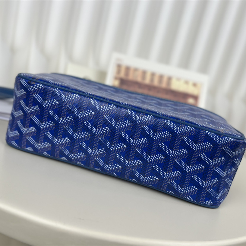 高仿Goyard*CAPVEP6相機郵差包藍色小號免檢版