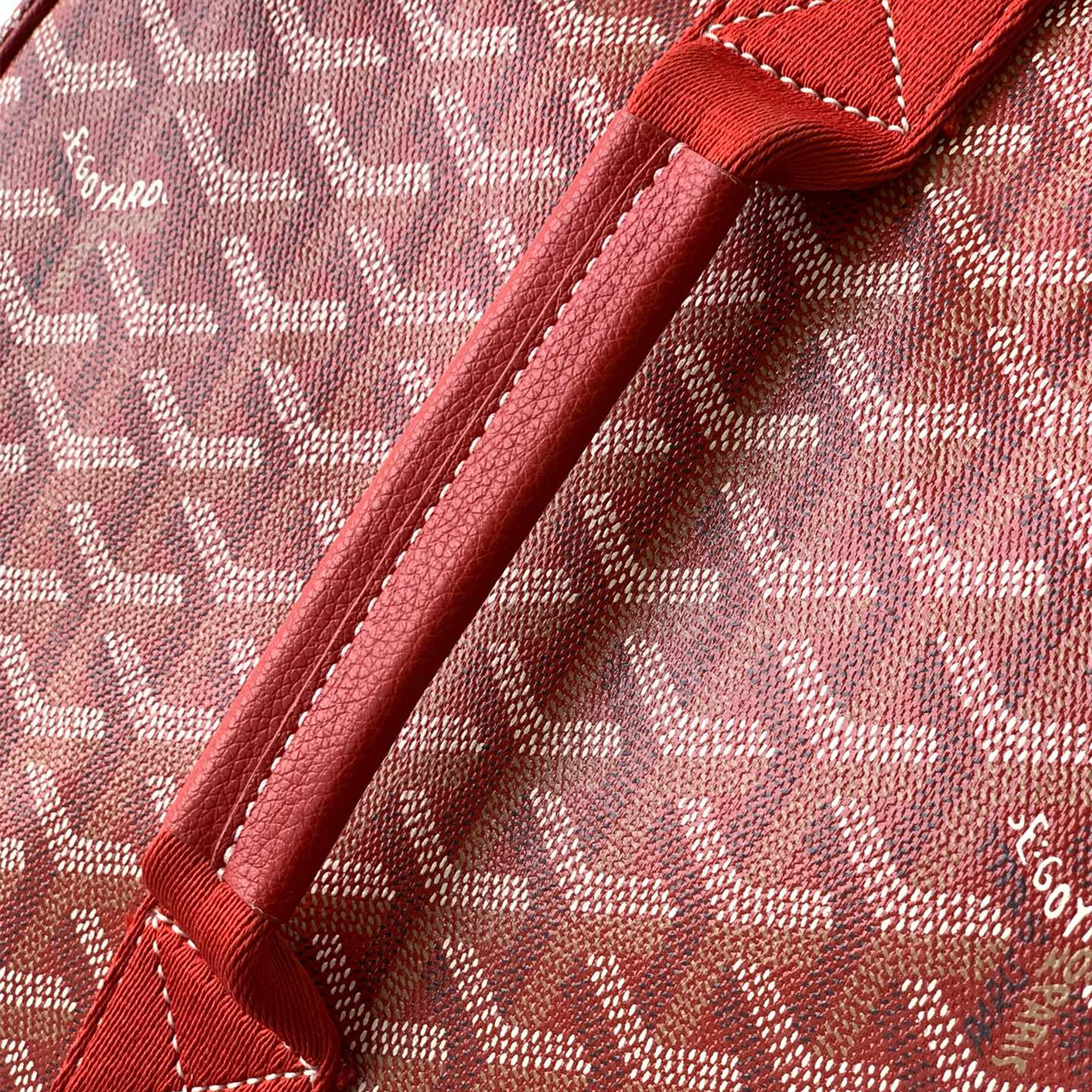 高仿Goyard*BARREL9運動手提旅行袋40紅色免檢版