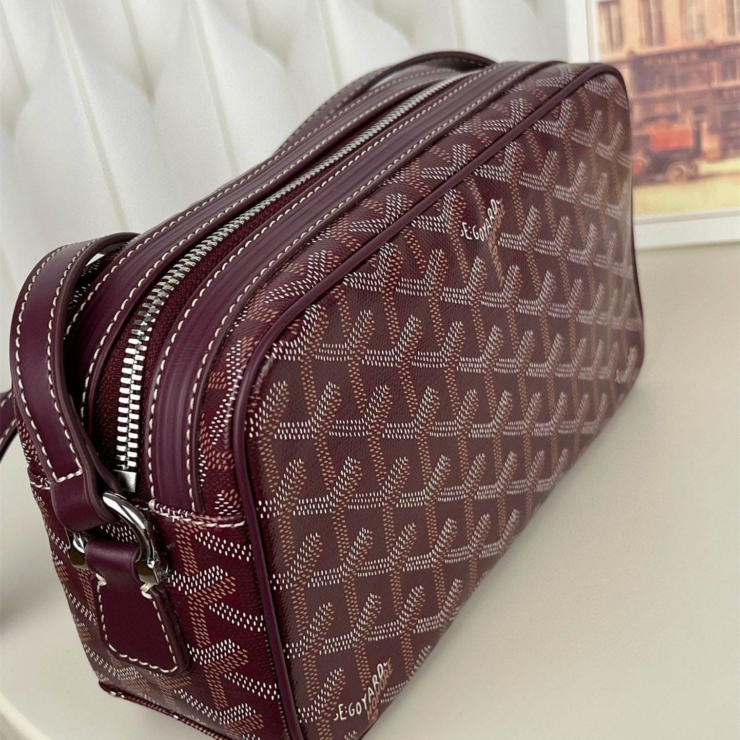 高仿Goyard*CAPVEP9相機郵差包朱紅小號免檢版