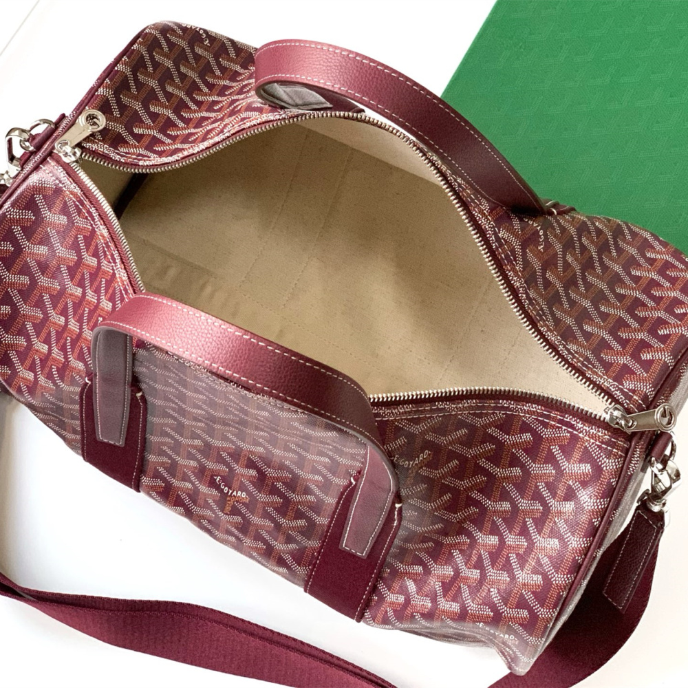 高仿Goyard*BARREL7運動手提旅行袋40朱紅免檢版