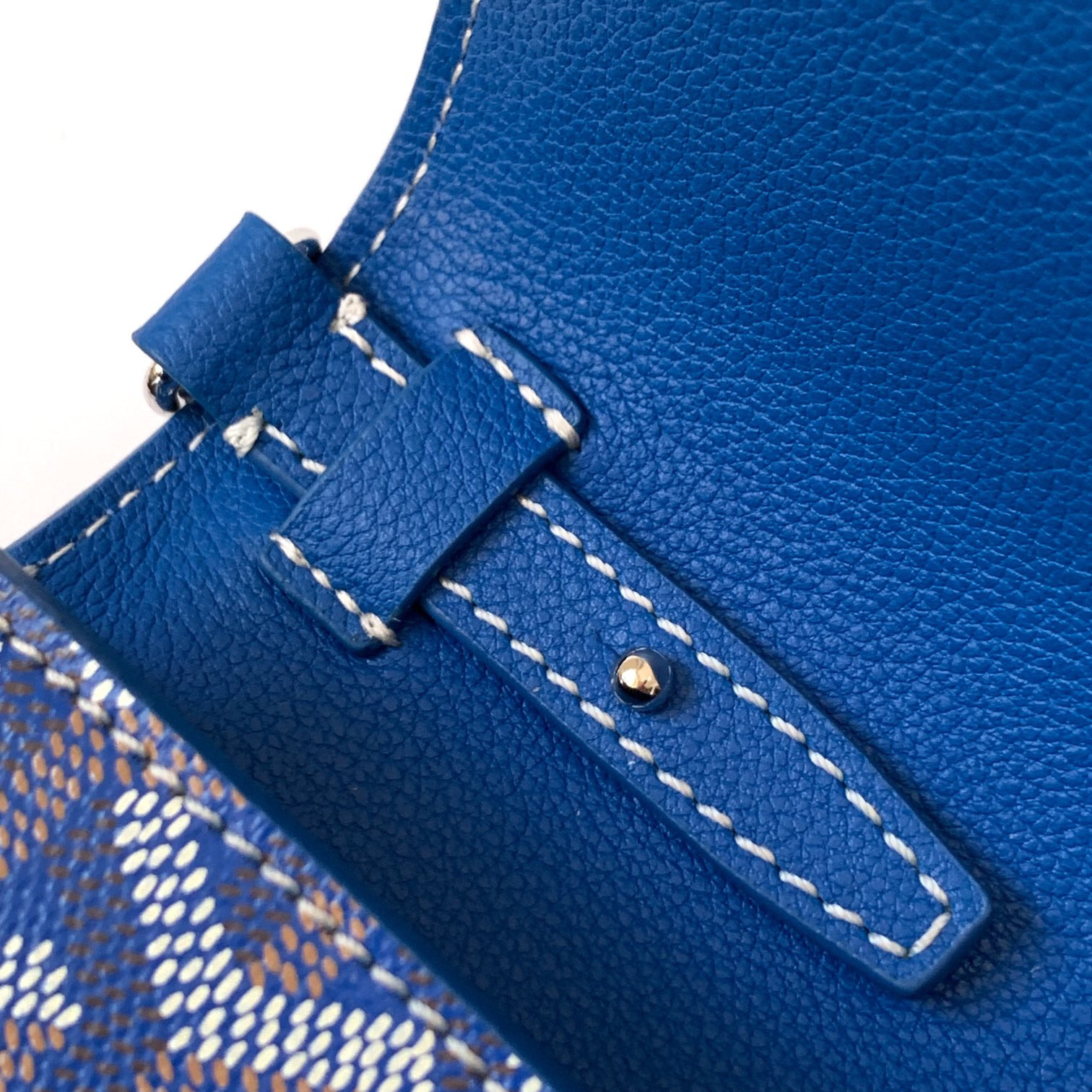 高仿Goyard*CHYPRE6帆布皮革信封袋男女同款藍色免檢版
