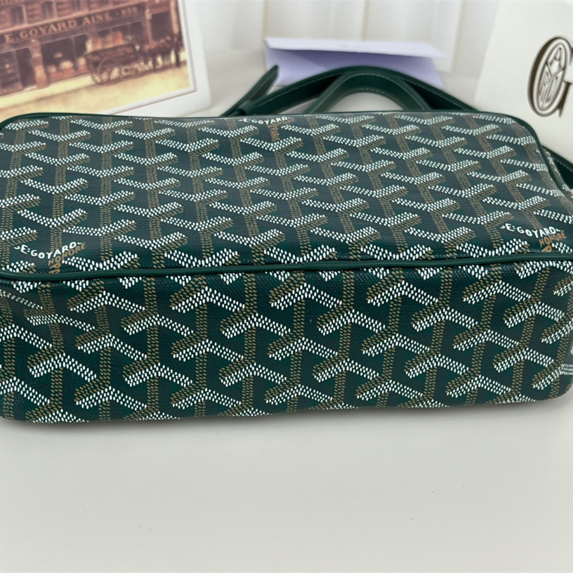 高仿Goyard*CAPVEP3相機郵差包綠色小號免檢版