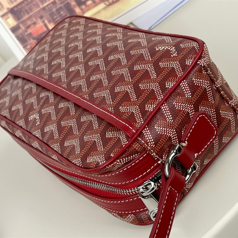 高仿Goyard*CAPVEP10相機郵差包紅色小號免檢版