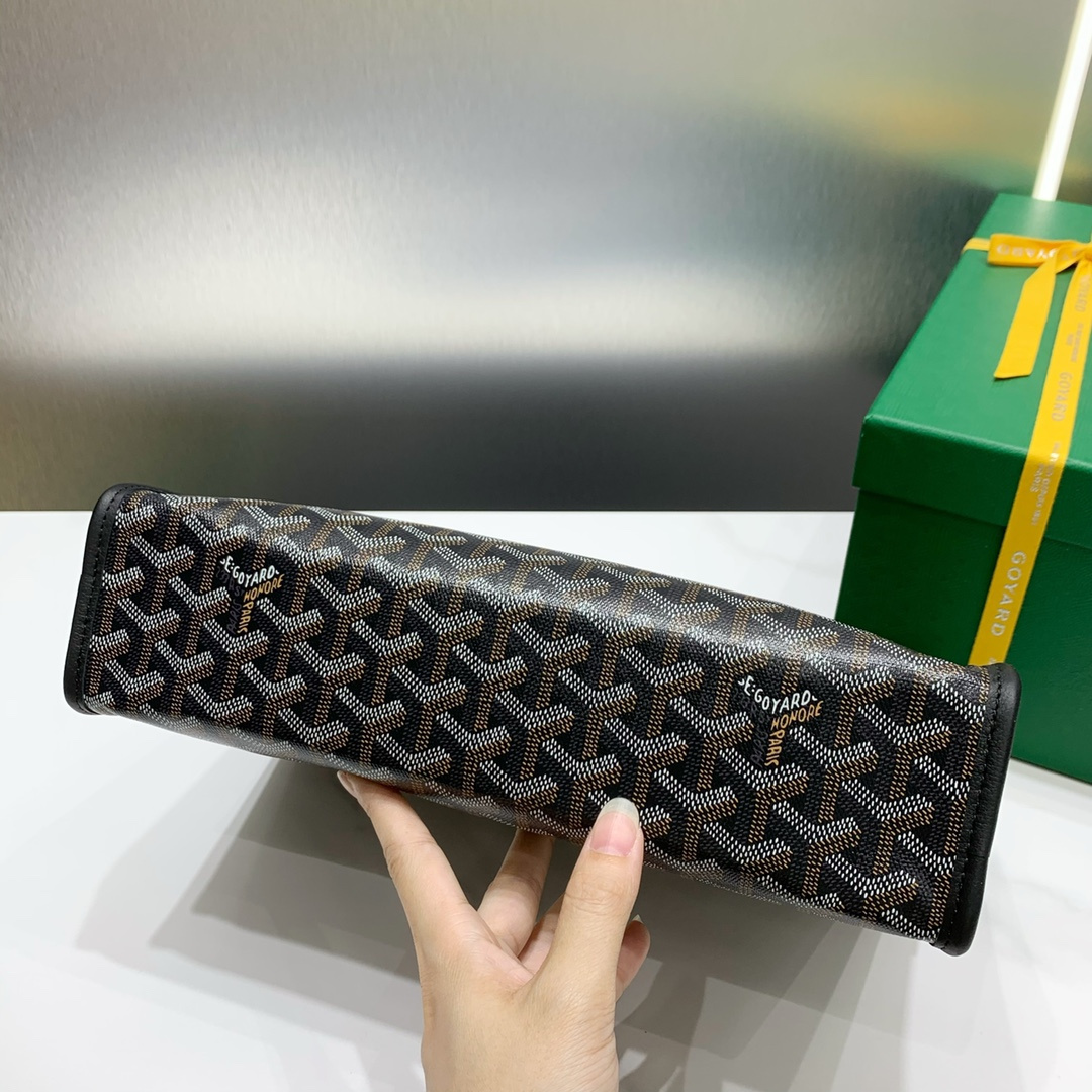 高仿Goyard*JOUVEM1多功能洗漱手拿包黑色大號免檢版