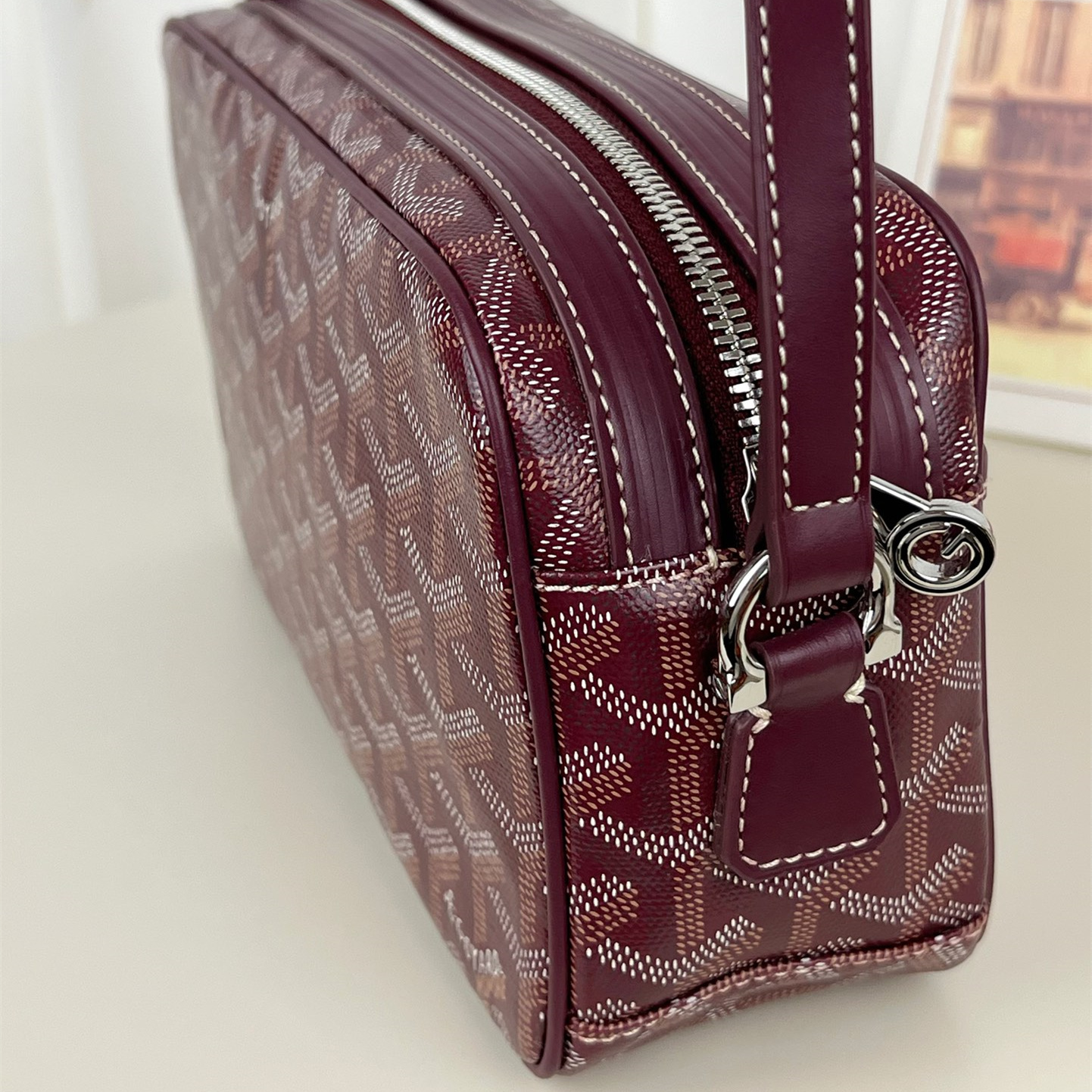 高仿Goyard*CAPVEP9相機郵差包朱紅小號免檢版