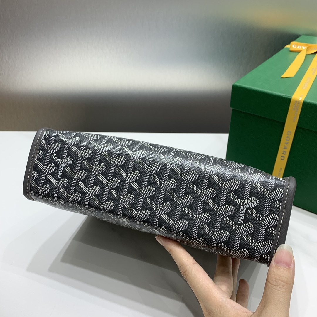 高仿Goyard*JOUVEN4多功能洗漱手拿包灰色小號免檢版