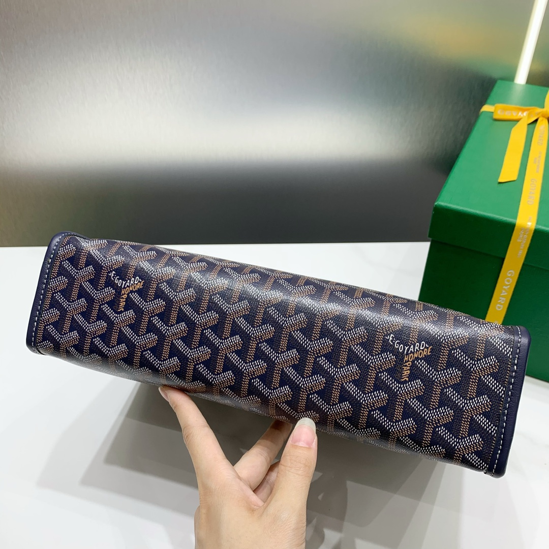 高仿Goyard*JOUVEM3多功能洗漱手拿包深藍大號免檢版