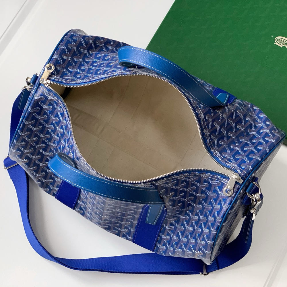 高仿Goyard*BARREL5運動手提旅行袋40藍色免檢版