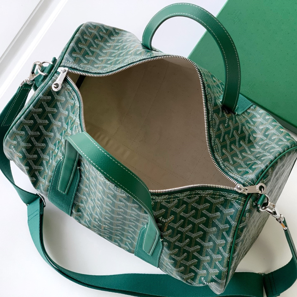 高仿Goyard*BARREL1運動手提旅行袋40綠色免檢版