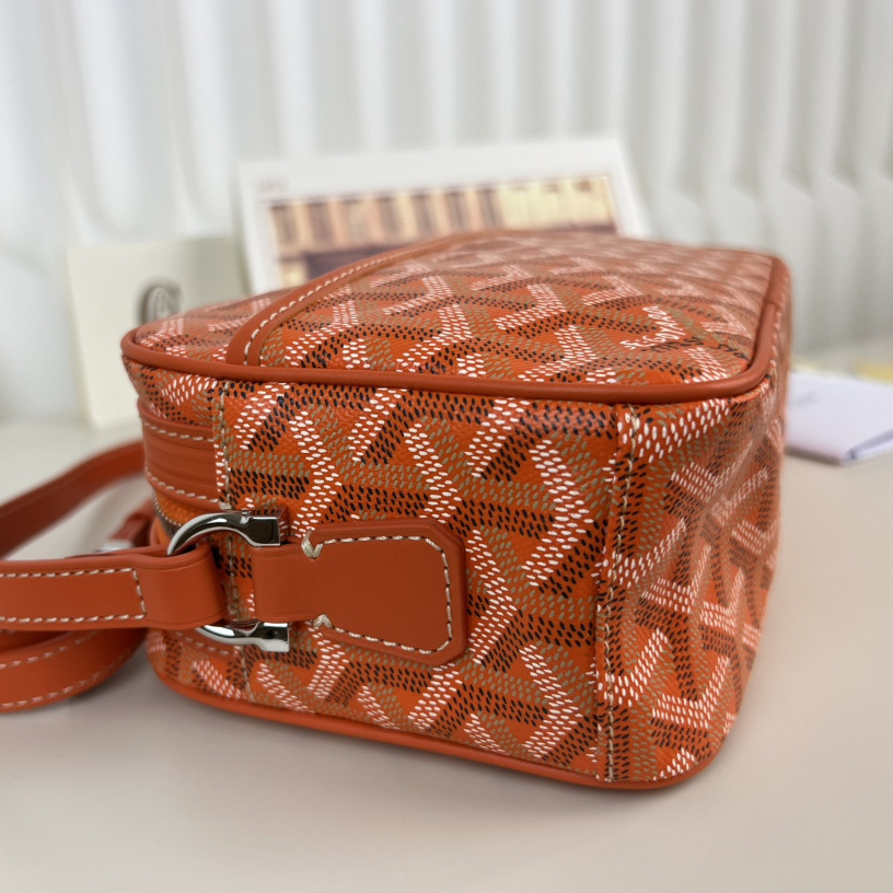 高仿Goyard*CAPVEP11相機郵差包橙色小號免檢版