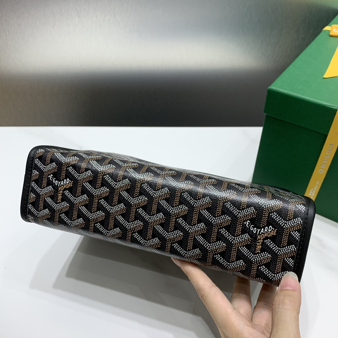 高仿Goyard*JOUVEN1多功能洗漱手拿包黑色小號免檢版