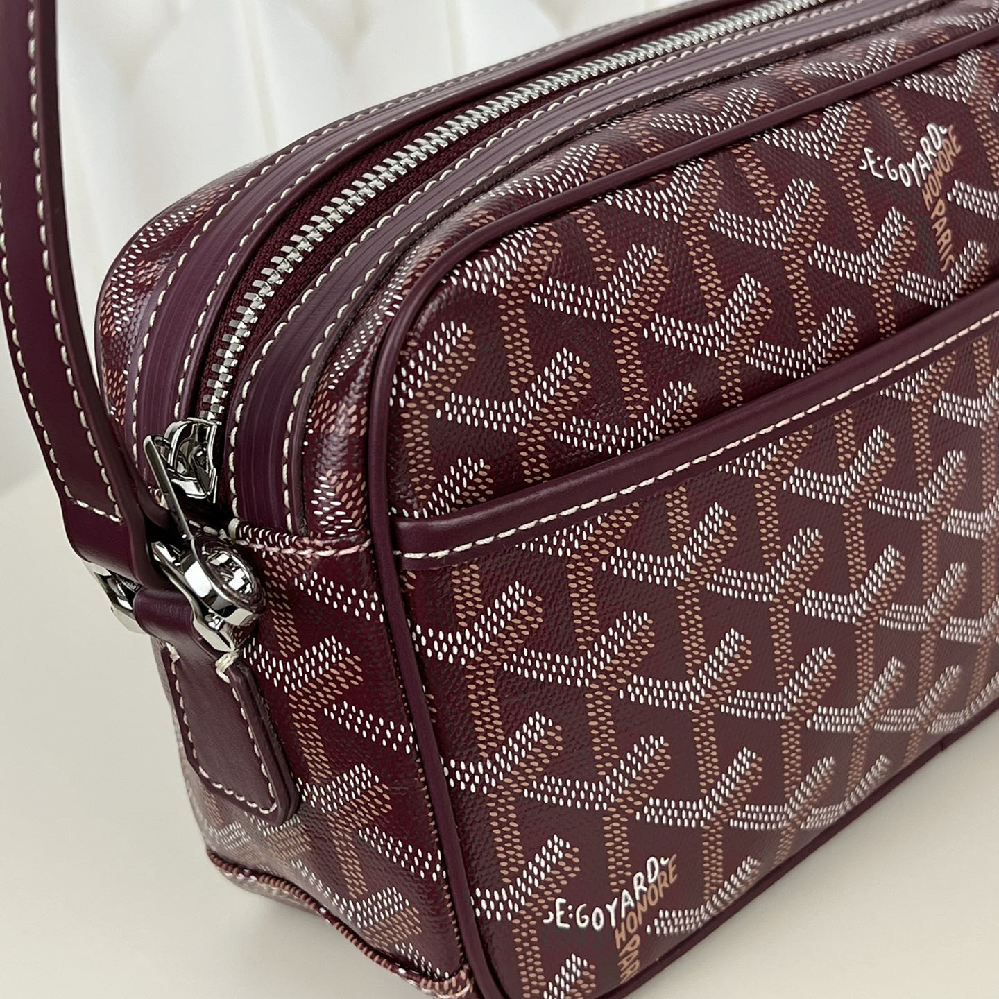 高仿Goyard*CAPVEP9相機郵差包朱紅小號免檢版