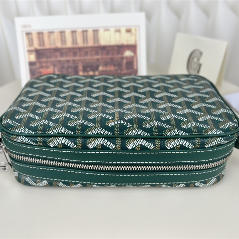 高仿Goyard*CAPVEP3相機郵差包綠色小號免檢版