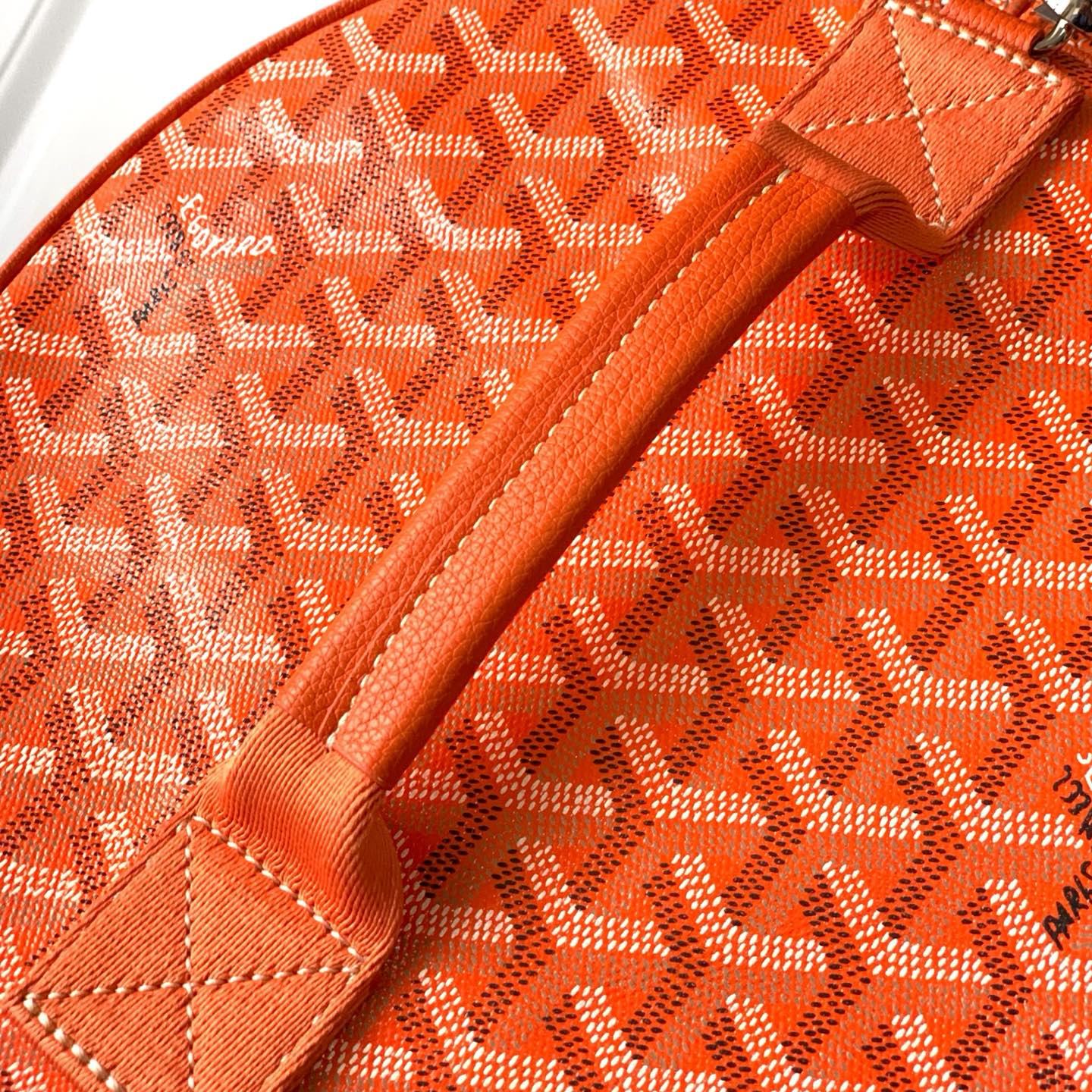 高仿Goyard*BARREL8運動手提旅行袋40橙色免檢版