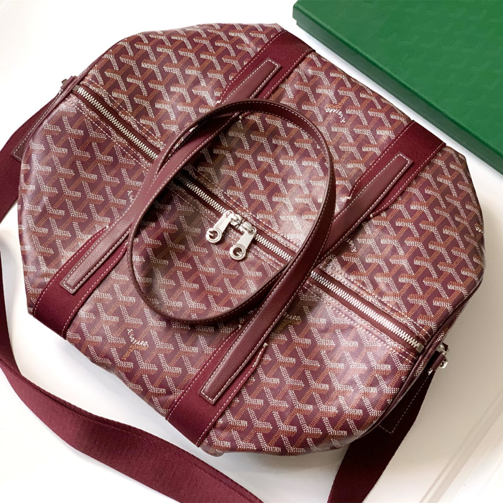 高仿Goyard*BARREL7運動手提旅行袋40朱紅免檢版