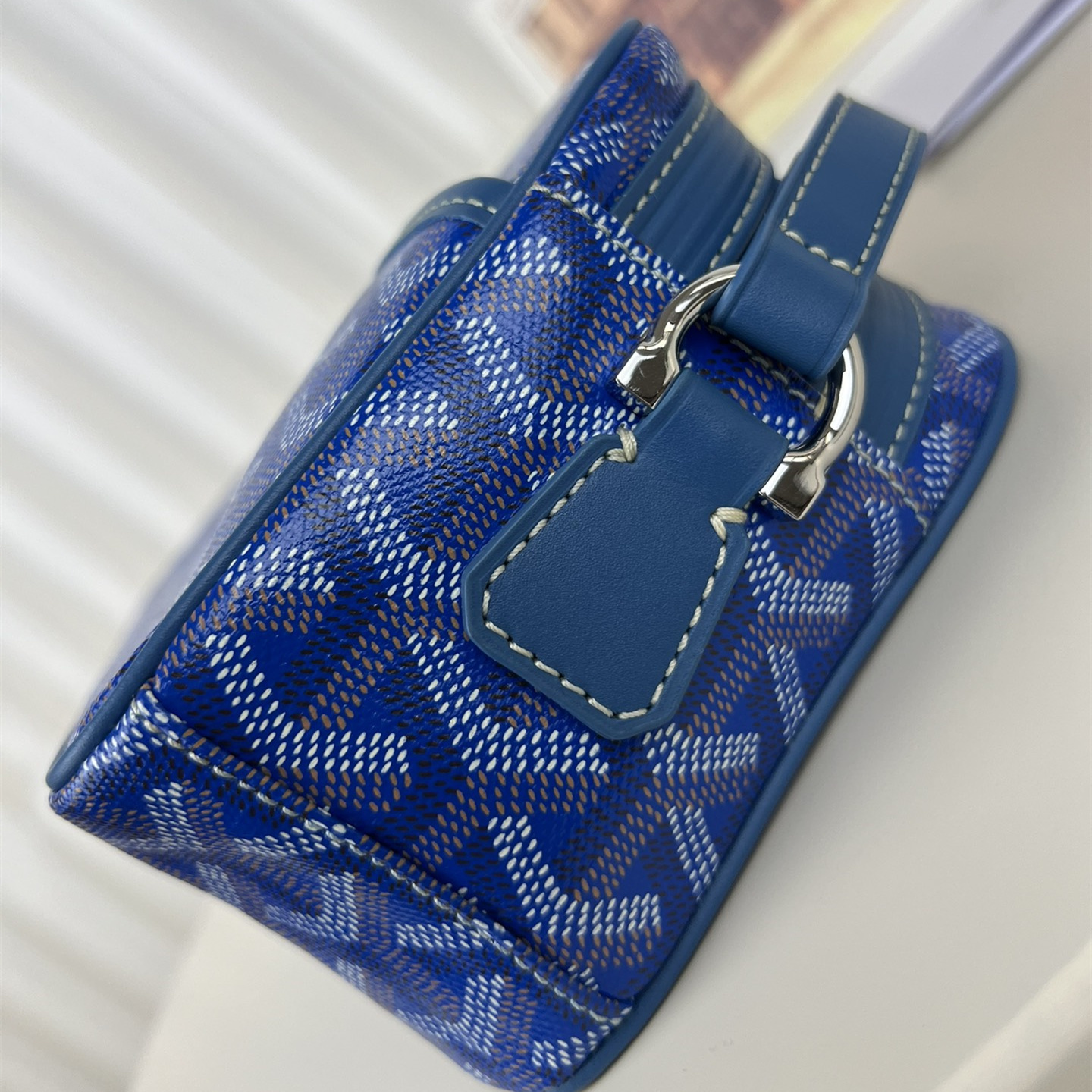 高仿Goyard*CAPVEP6相機郵差包藍色小號免檢版