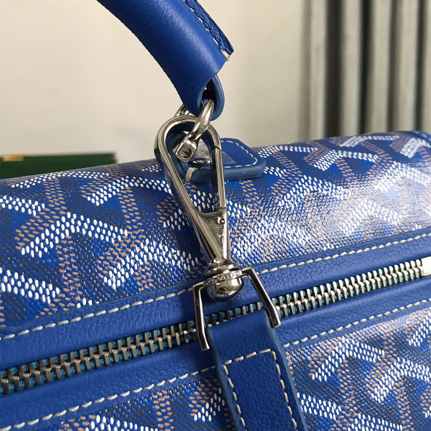 高仿Goyard*STLEGE5折疊雙肩背囊中號藍色免檢版