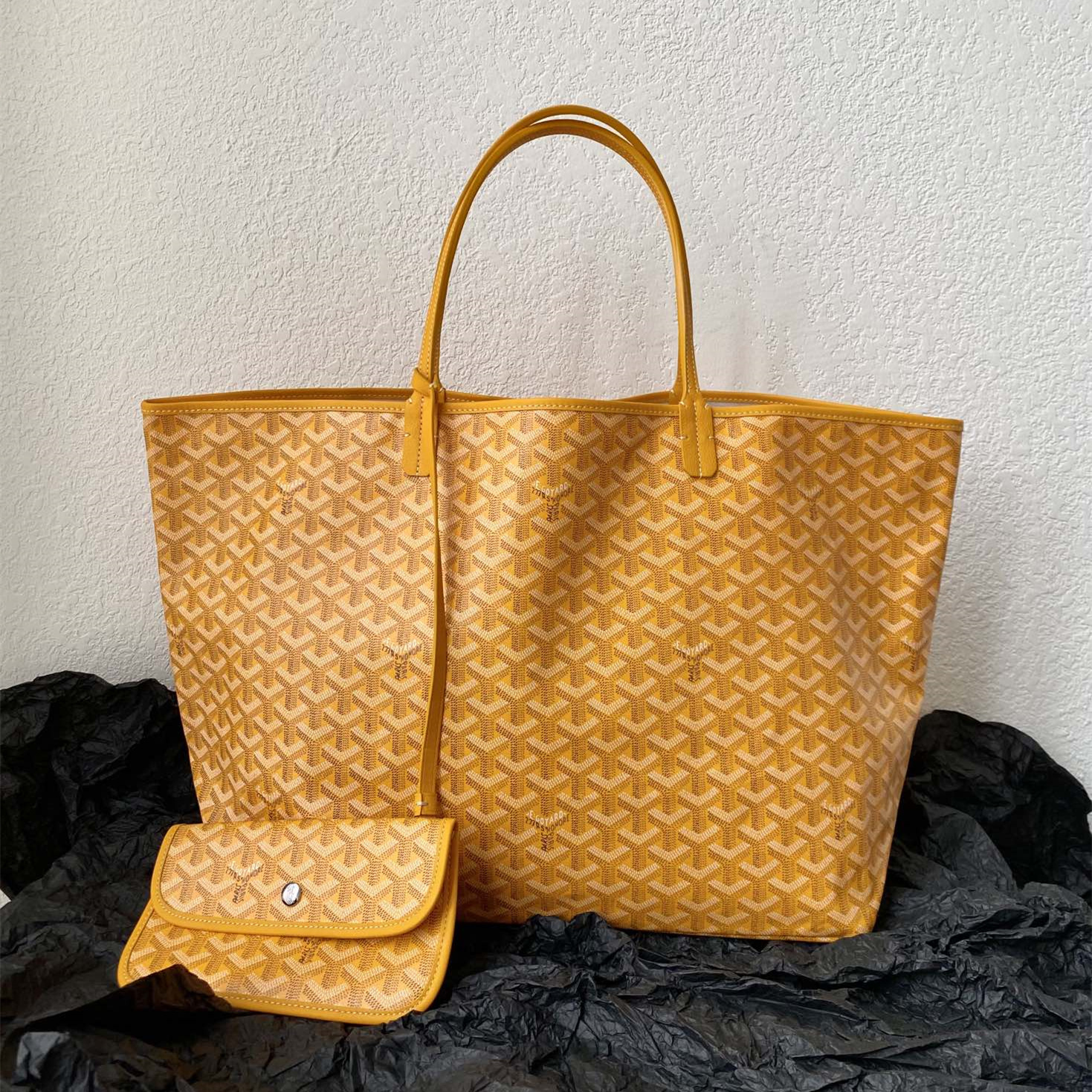 高仿Goyard*STLOUI2滿印Tote媽咪袋黃色大號免檢版