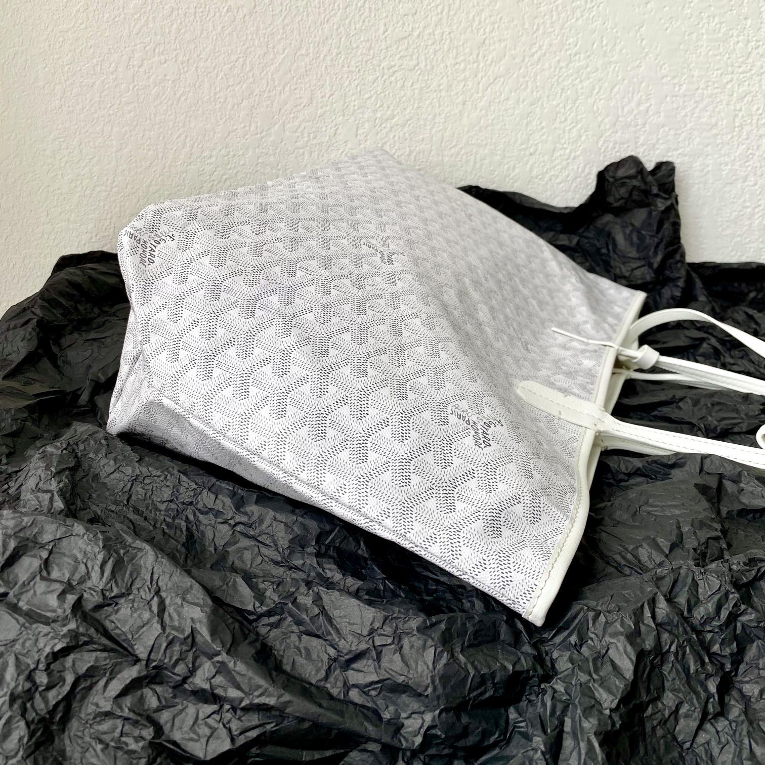 高仿Goyard*STLOUIC滿印Tote購物袋白色中號免檢版