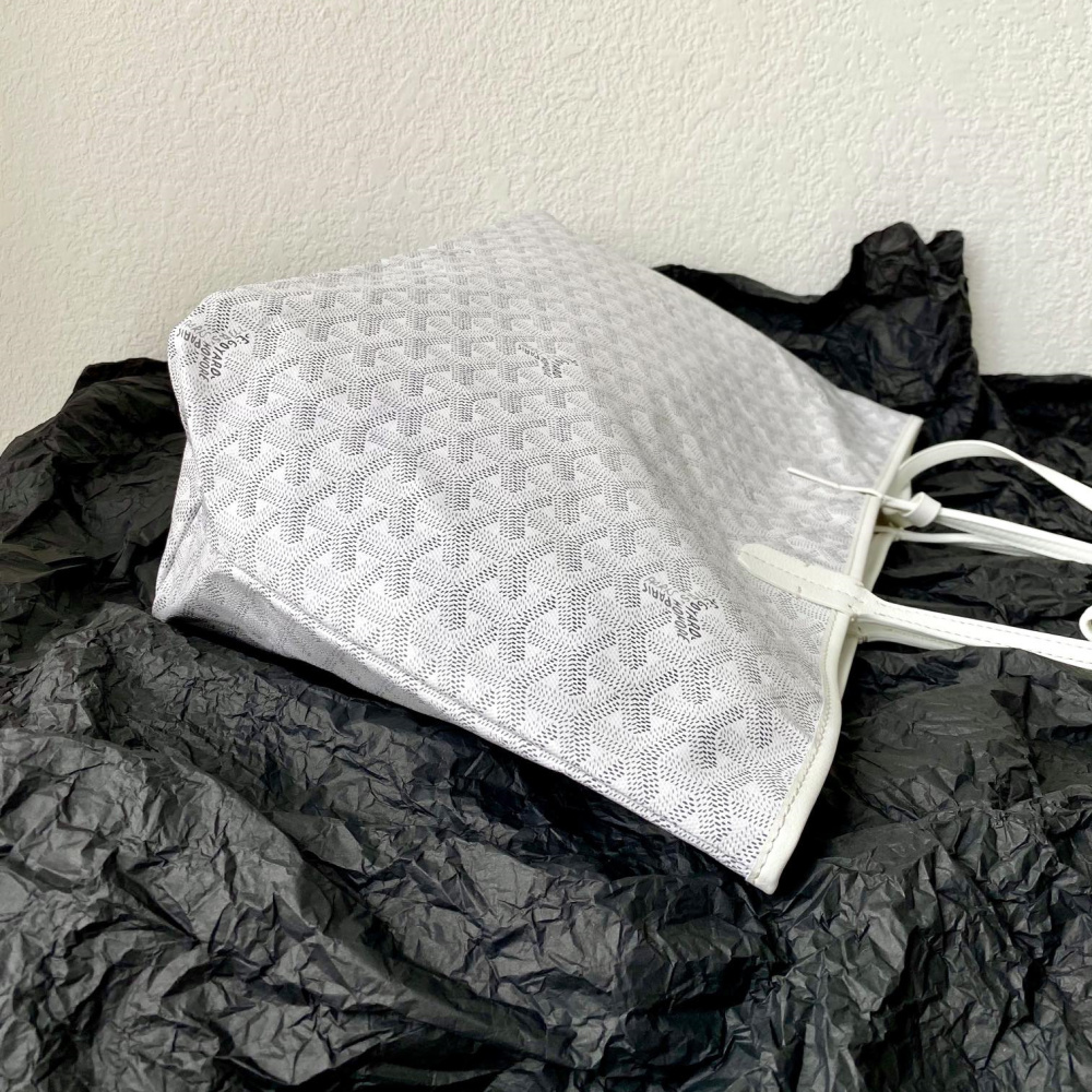 高仿Goyard*STLOUIC滿印Tote購物袋白色中號免檢版