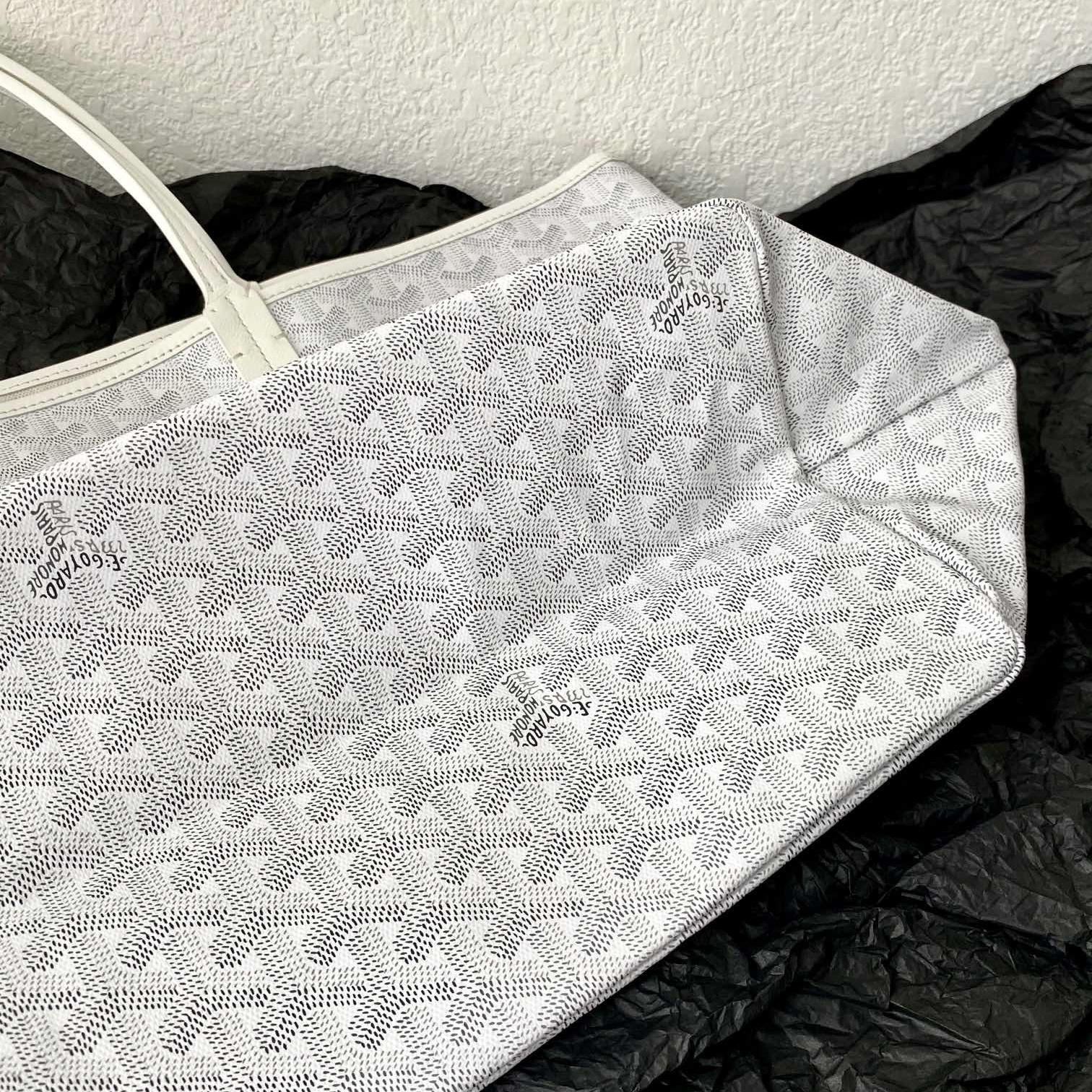 高仿Goyard*STLOUI3滿印Tote媽咪袋白色大號免檢版