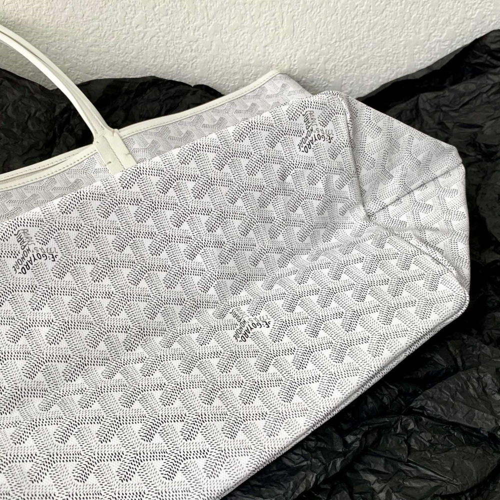 高仿Goyard*STLOUI3滿印Tote媽咪袋白色大號免檢版