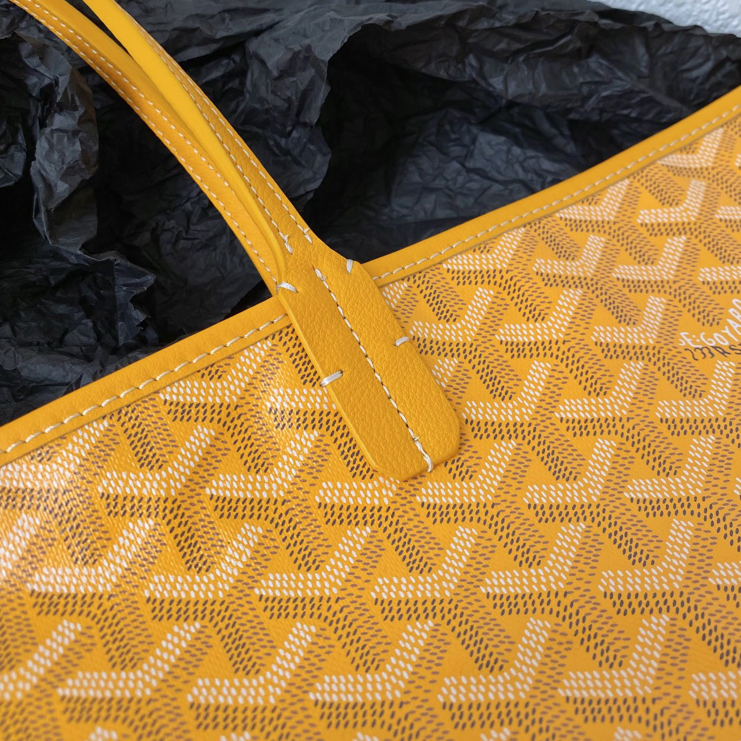 高仿Goyard*STLOUI2滿印Tote媽咪袋黃色大號免檢版