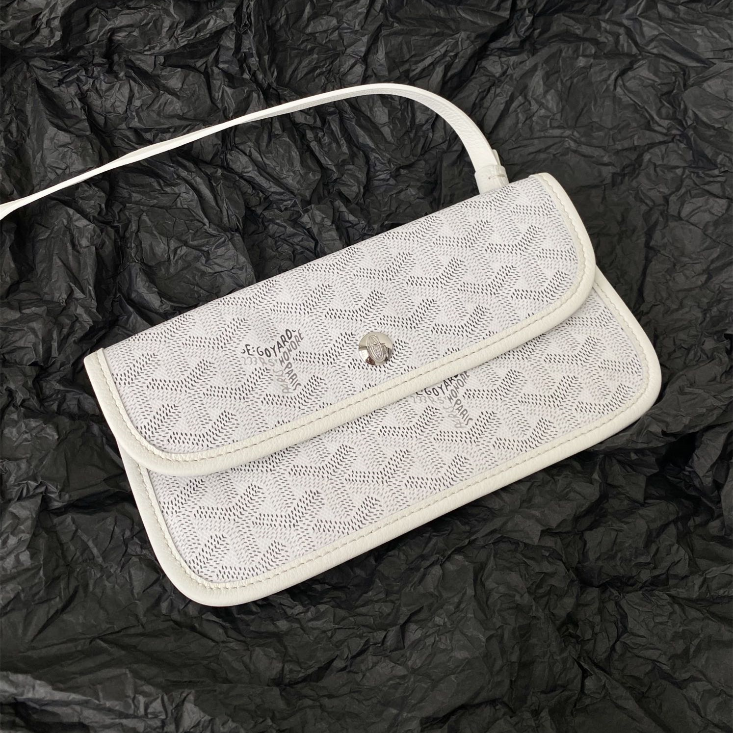 高仿Goyard*STLOUI3滿印Tote媽咪袋白色大號免檢版