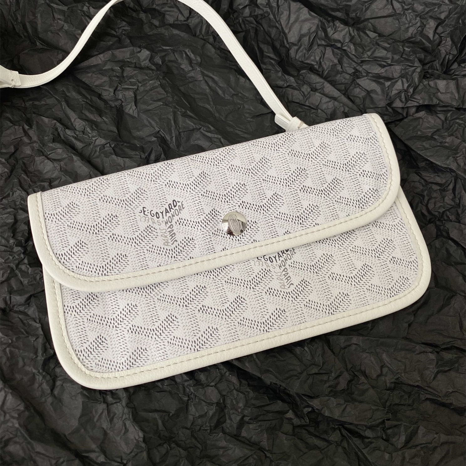 高仿Goyard*STLOUIC滿印Tote購物袋白色中號免檢版