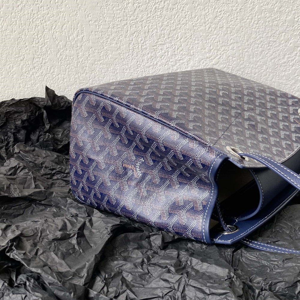 高仿Goyard*ROUETT6老花滿印單肩手拎袋深藍小號免檢版
