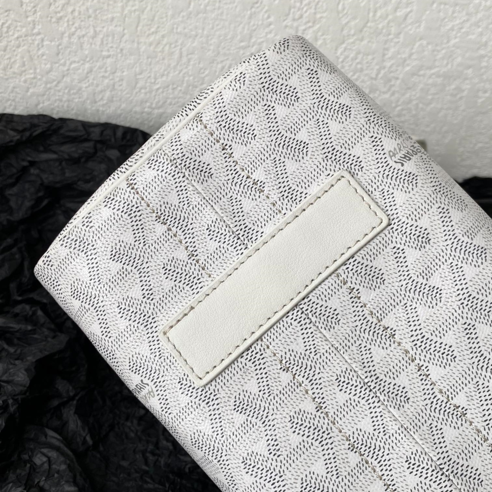 高仿Goyard*ROUETT3老花滿印單肩手拎袋白色小號免檢版