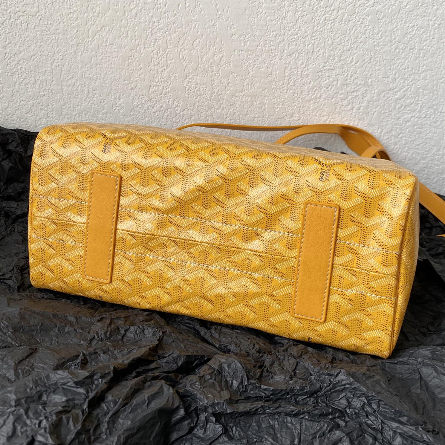 高仿Goyard*ROUETT4老花滿印單肩手拎袋黃色小號免檢版