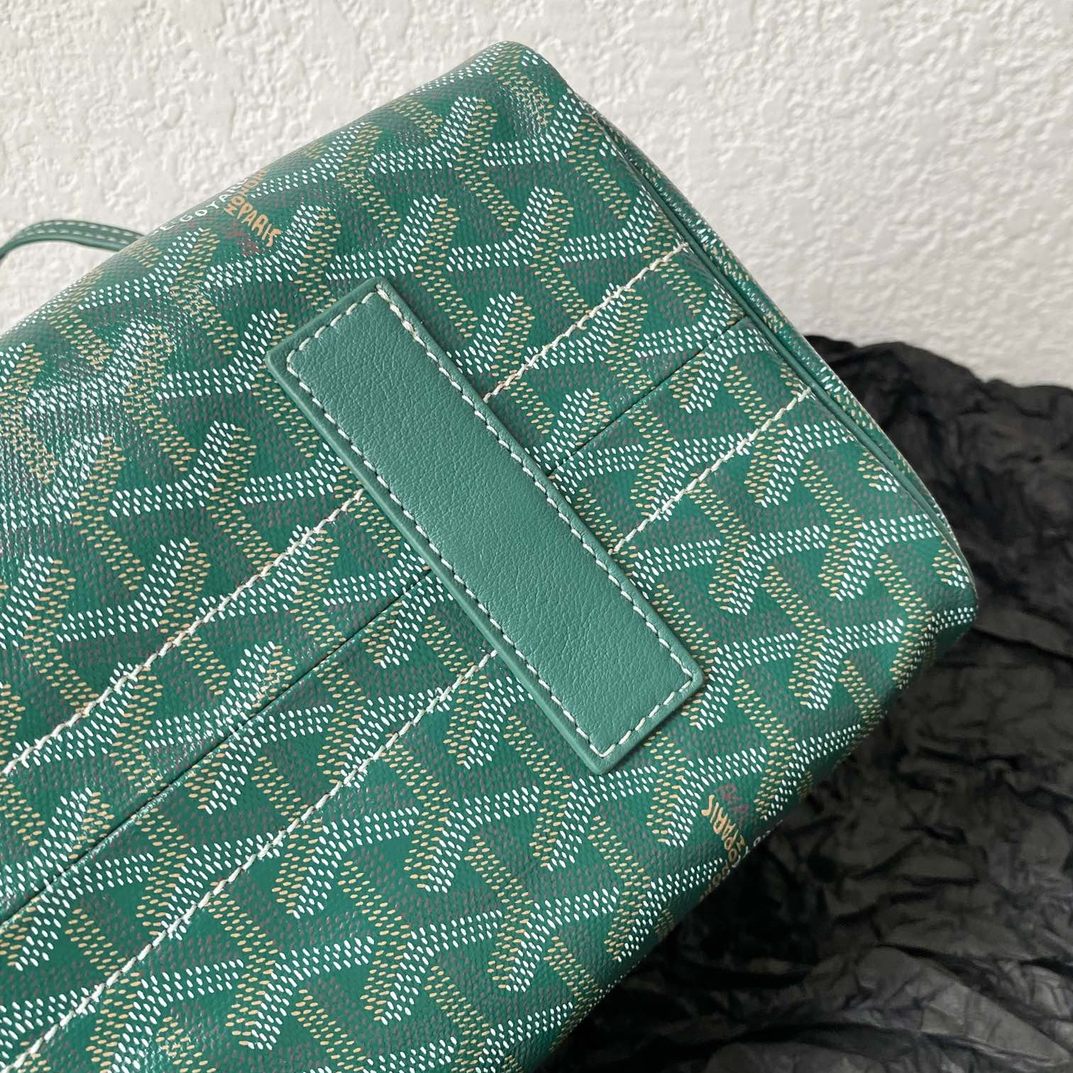 高仿Goyard*ROUETT5老花滿印單肩手拎袋綠色小號免檢版