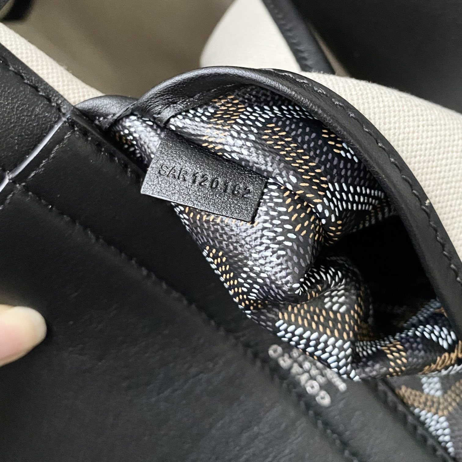高仿Goyard*ROUETT1老花滿印單肩手拎袋黑色小號免檢版