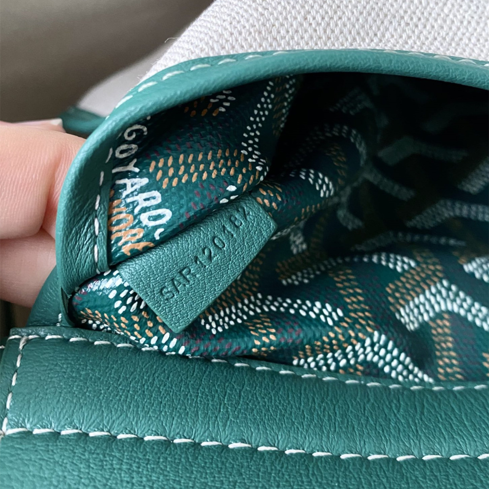 高仿Goyard*ROUETT5老花滿印單肩手拎袋綠色小號免檢版