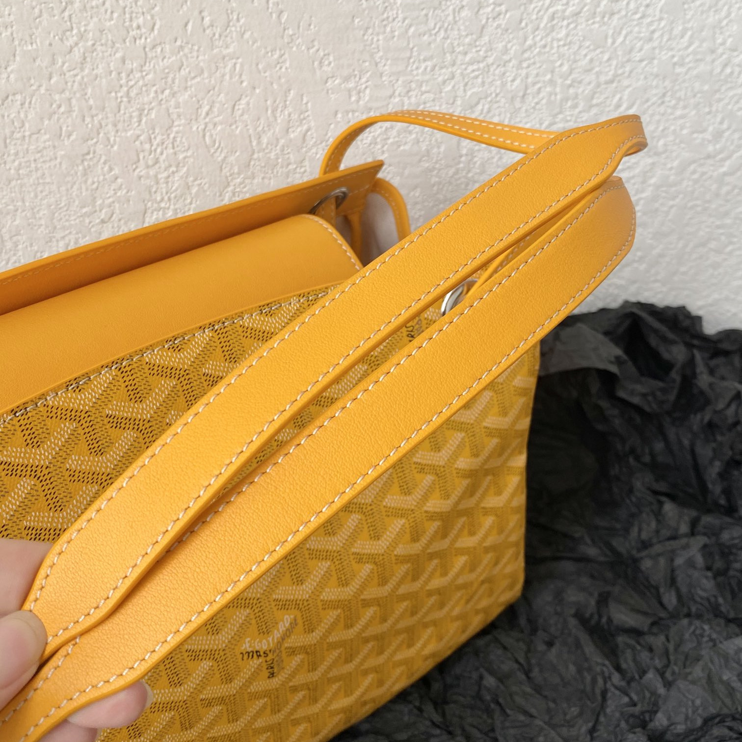 高仿Goyard*ROUETT4老花滿印單肩手拎袋黃色小號免檢版
