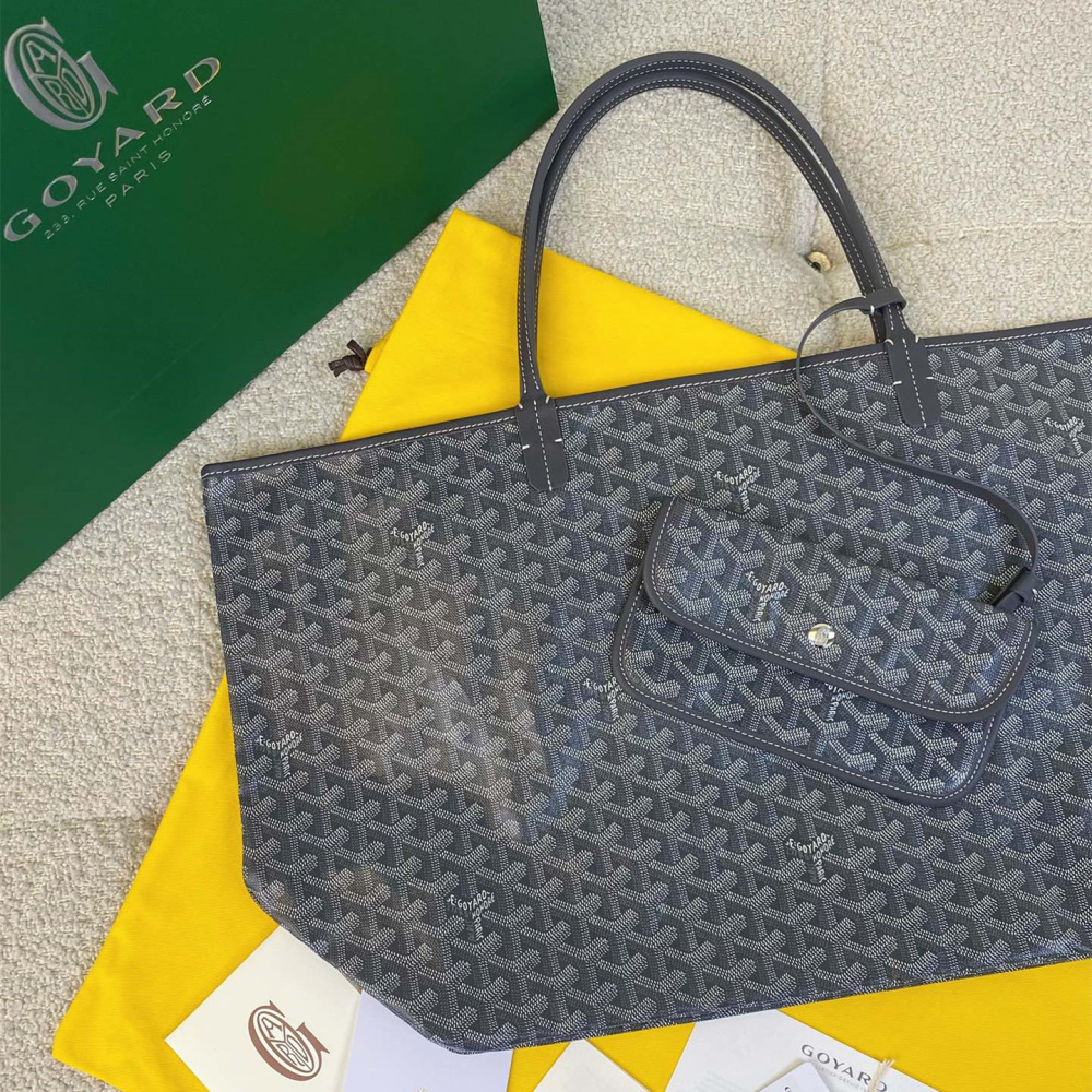 高仿Goyard*STLOUI4滿印Tote媽咪袋灰色大號免檢版