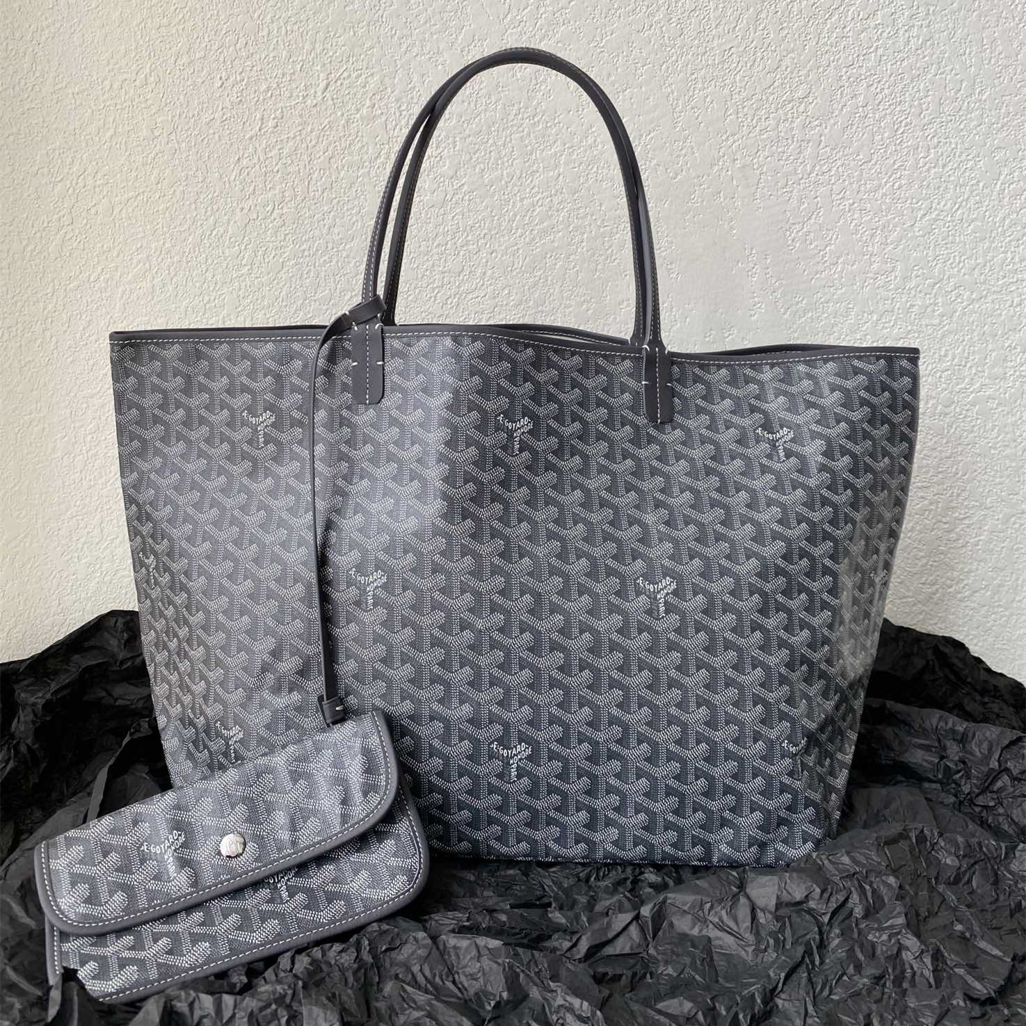 高仿Goyard*STLOUI4滿印Tote媽咪袋灰色大號免檢版