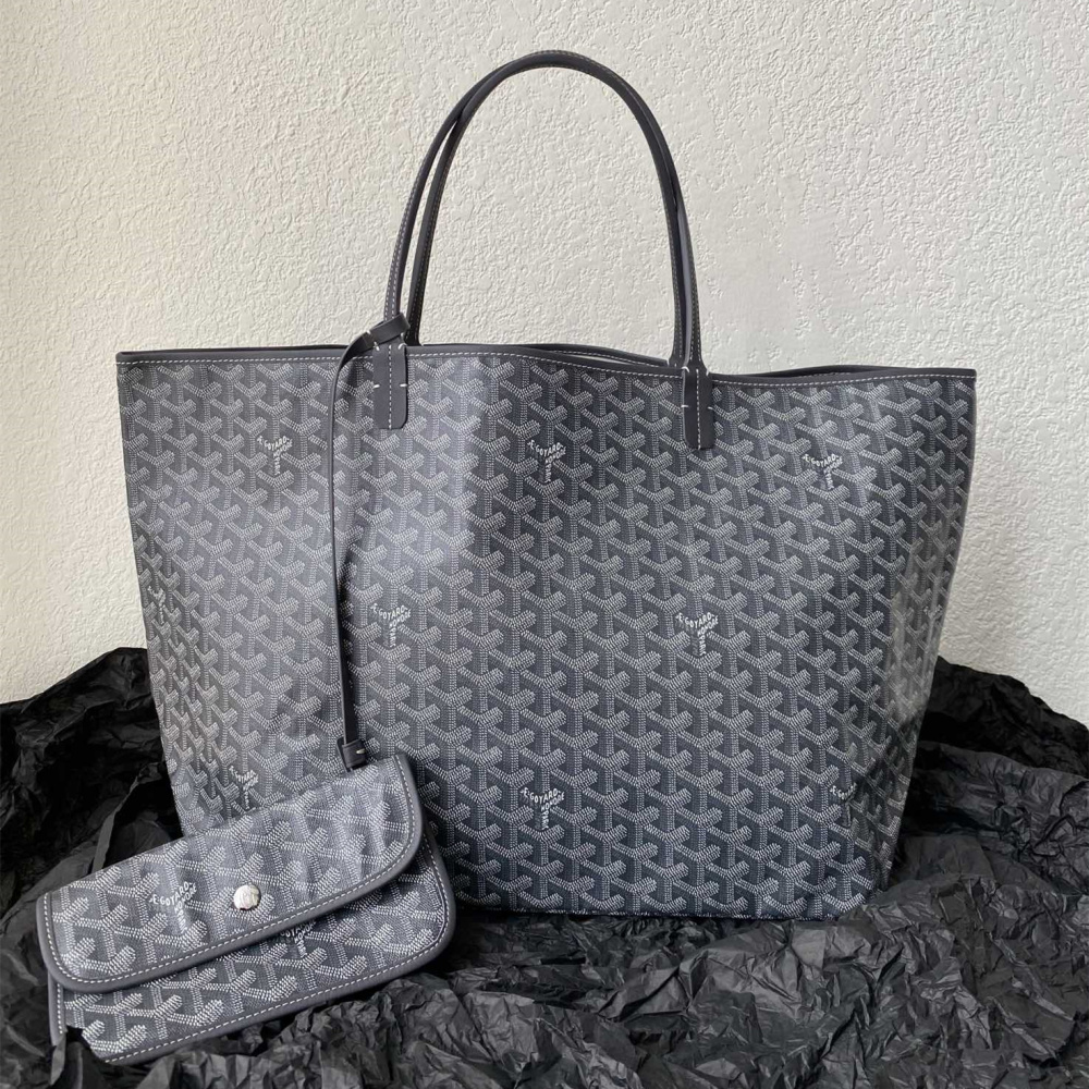 高仿Goyard*STLOUI4滿印Tote媽咪袋灰色大號免檢版
