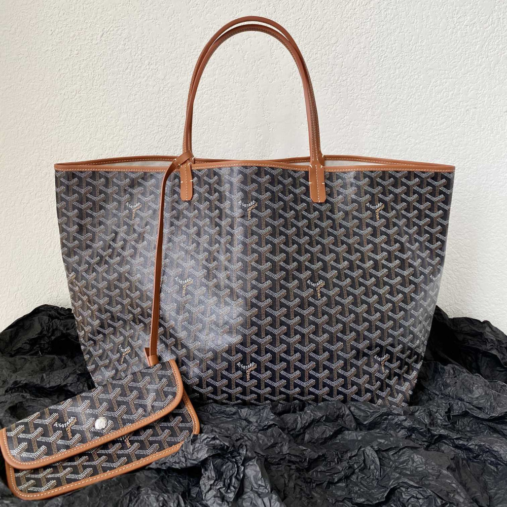 高仿Goyard*STLOUI7滿印Tote媽咪袋棕色大號免檢版