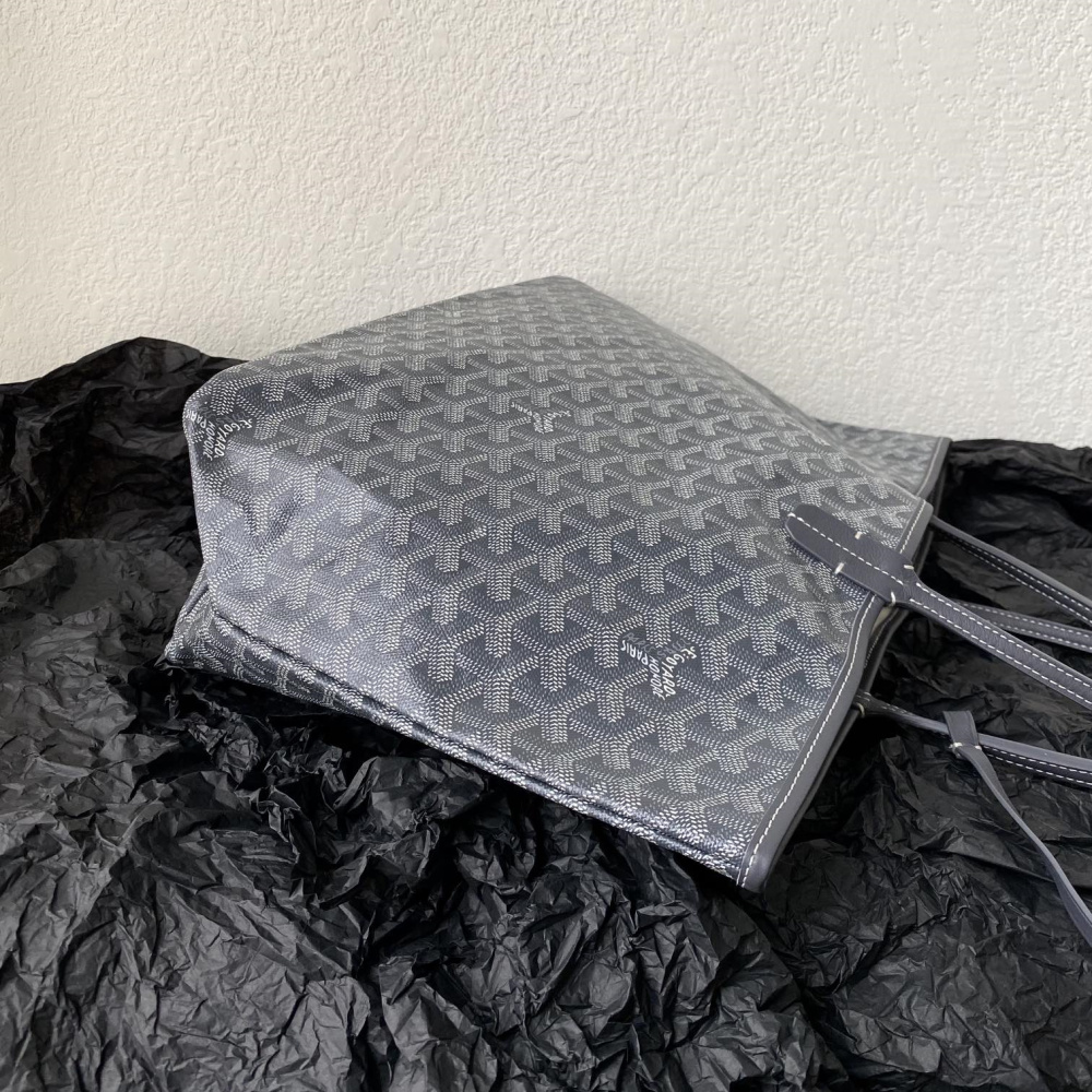 高仿Goyard*STLOUID滿印Tote購物袋灰色中號免檢版