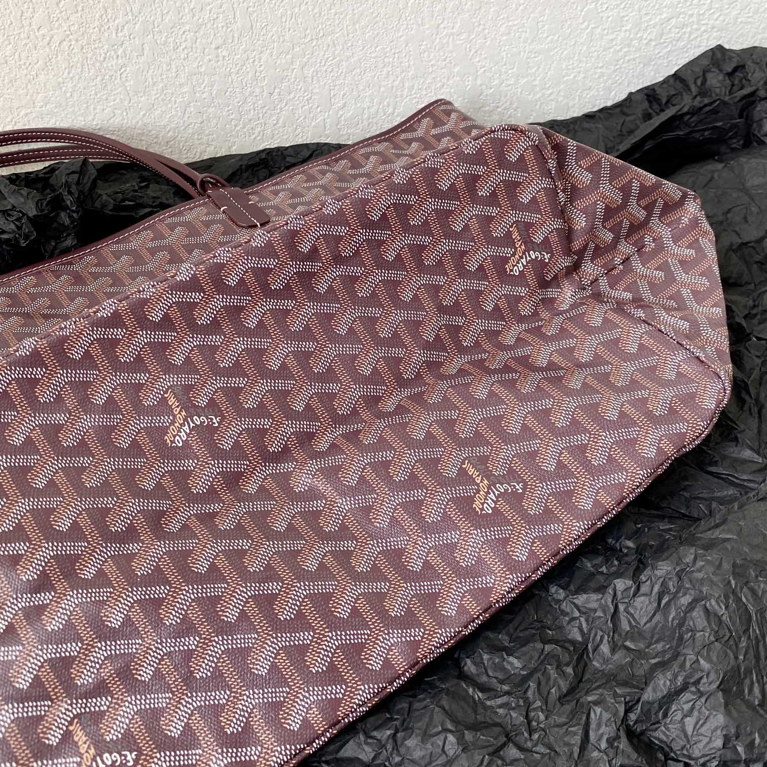 高仿Goyard*STLOUI6滿印Tote媽咪袋朱紅大號免檢版