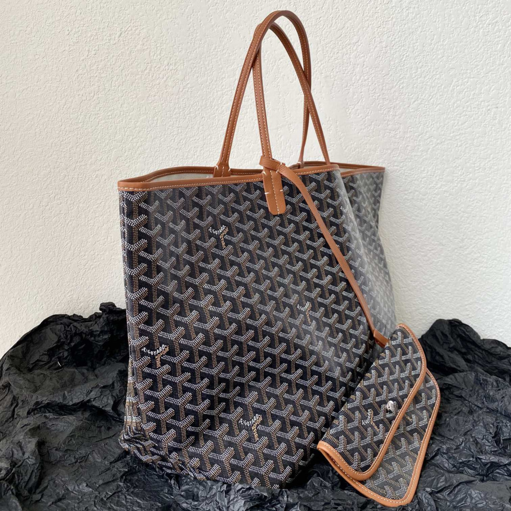 高仿Goyard*STLOUI7滿印Tote媽咪袋棕色大號免檢版