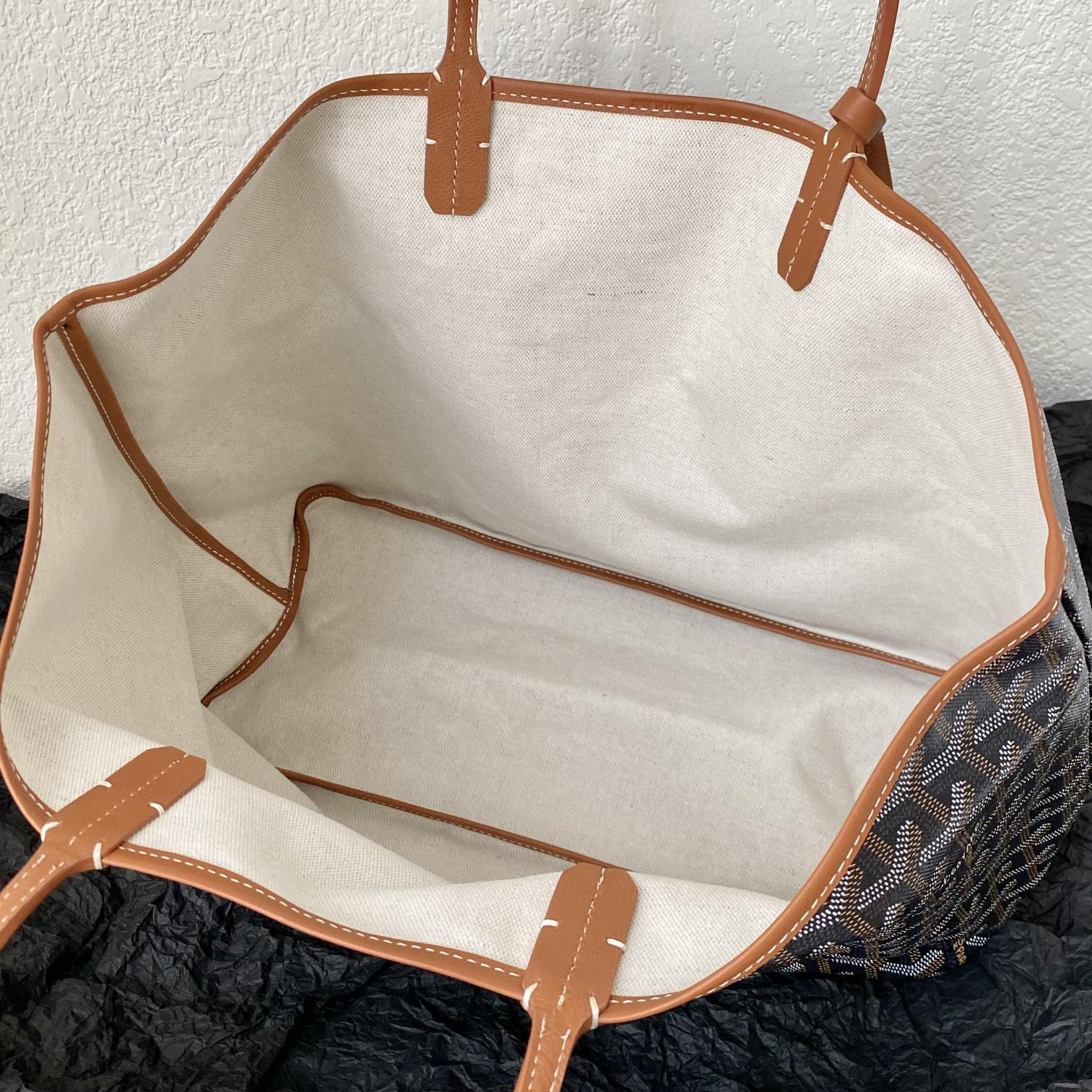 高仿Goyard*STLOUIG滿印Tote購物袋棕色中號免檢版
