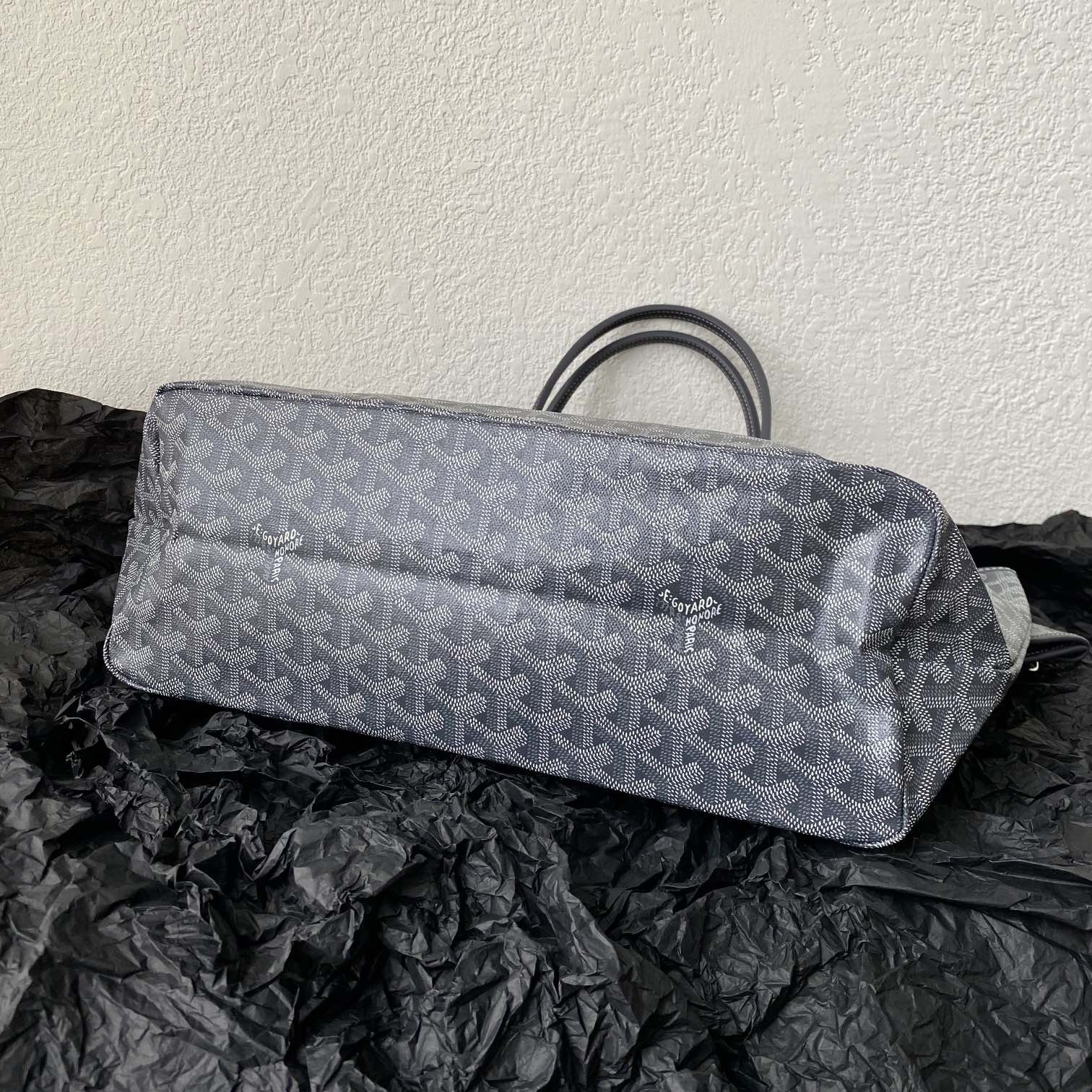 高仿Goyard*STLOUID滿印Tote購物袋灰色中號免檢版