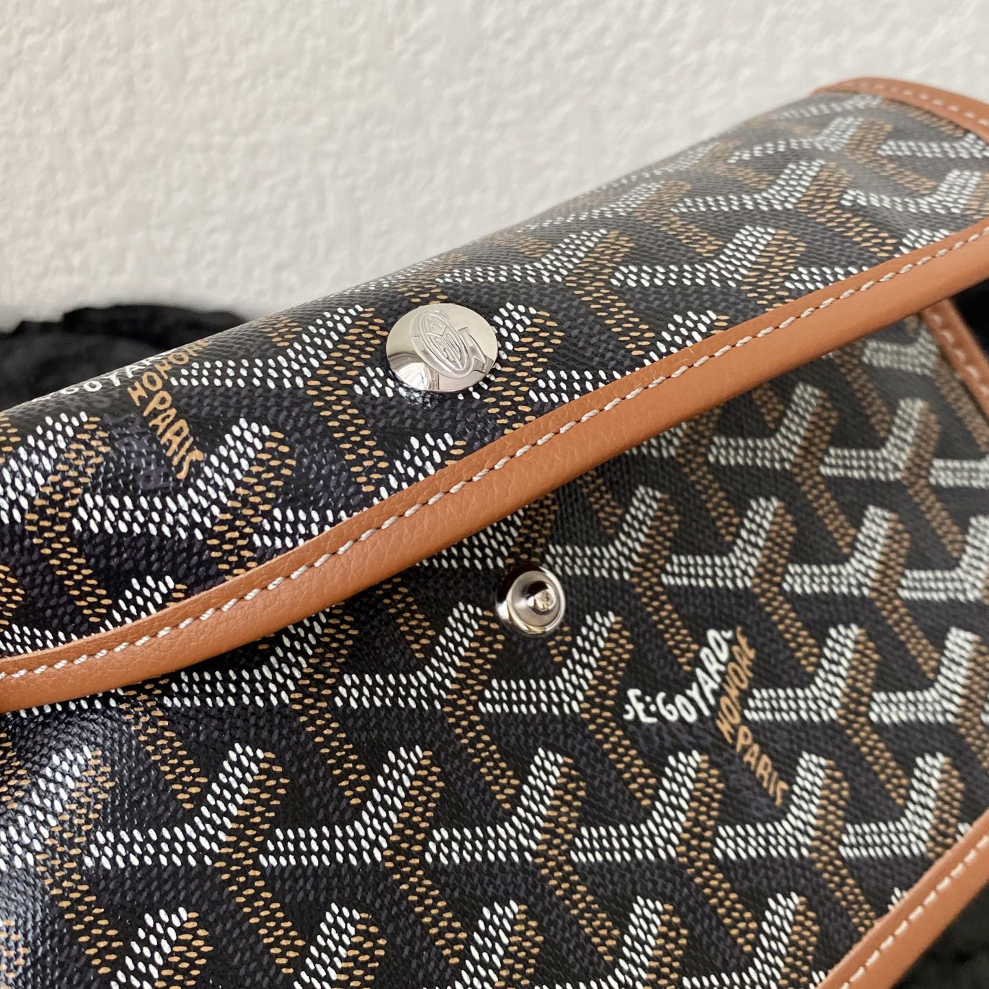高仿Goyard*STLOUIG滿印Tote購物袋棕色中號免檢版